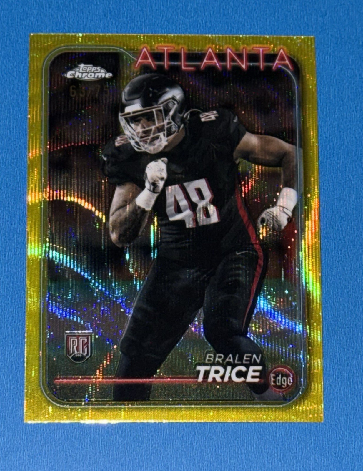 Bralen Trice Topps Chrome #234 Yellow Wave