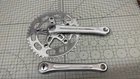 Used OS 80's Vintage SUGINO Super Maxy crankset Silver 165 mm 46T old school BMX