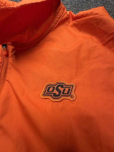 Oklahoma State Cowboys Jacket Mens Medium NCAA Football Nike On Field Pullover - Picture 12 of 15