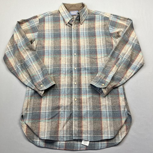 Vintage Pendleton Herren Medium Schurwolle Knopfleiste Hemd kariert Tasche - Bild 1 von 9