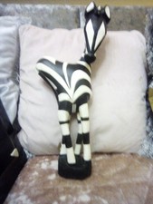 Painted Wooden Zebra