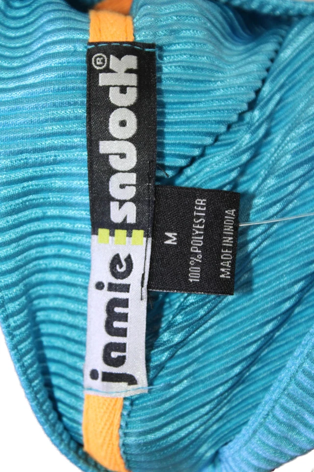 Blusa Jamie Sadock Mujer Plisada Detalle Cremallera Azul Talla M Foto 4 de 4