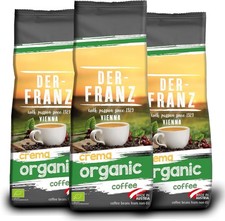 Der-Franz Crema organic Coffee, whole bean, 3 x 500 g 22.03 per kilo