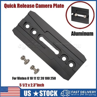 Quick Release Camera Plate For Vinten 8-10-11-12-20-100-250 5 1/2 x 2.3''Aluminum
