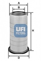 Luftfilter UFI 27.277.00 Filtereinsatz FüR Volvo F12 F10 FL12