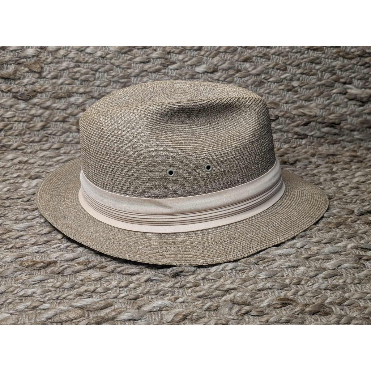 Vintage Dobbs Fifth Avenue New York Men\'s Stylish Brown Fedora Hat Size 7 1/2 Vintage Dobbs Brown Fedora Hat Brown Band Guilded Edge Fifth  main image 2