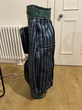John Letters Vintage Golf Carry Bag Tartan Blue Green Plaid With Accessories