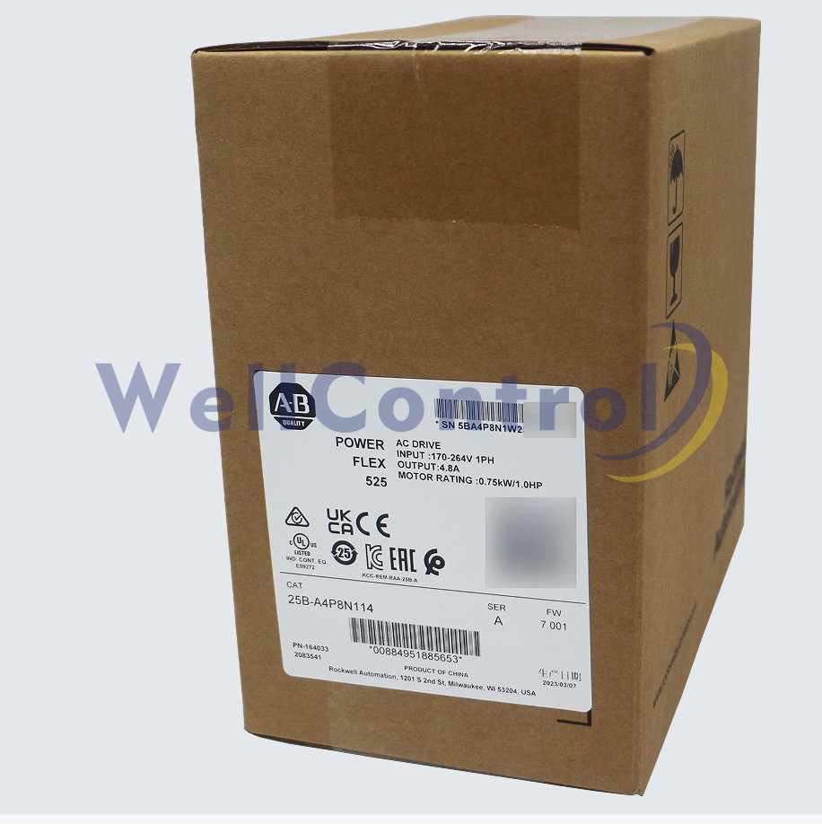 New Allen Bradley 25B-A4P8N114 PowerFlex 525 0.75kW (1Hp) AC Drive