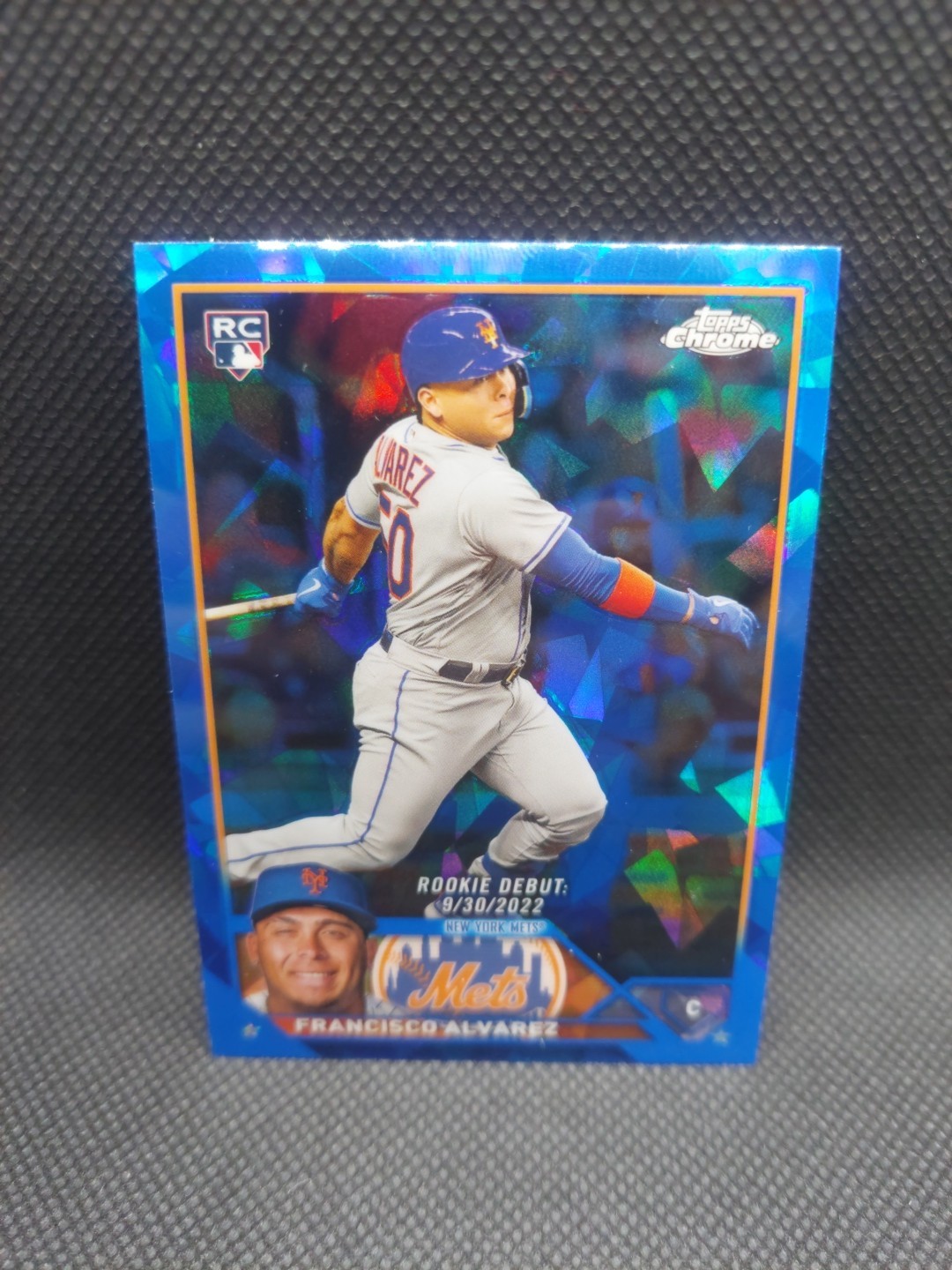 2023 Topps Chrome Update Francisco Alvarez Sapphire RC Rookie New York Mets