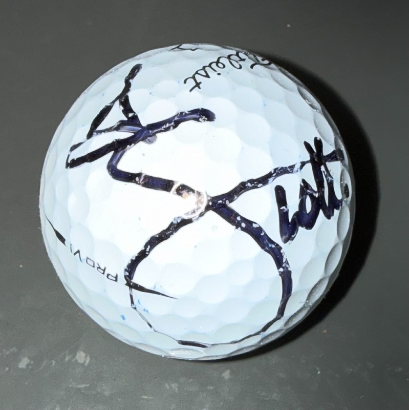 ADAM SCOTT SIGNED AUTOGRAPHED GOLF BALL W/DISPLAY CUBE COA #JJ2209 AUTO