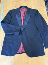 Suitsupply Tuxedo Black Silk Vitale Barberis Canonico 110s Wool 46S Measurements