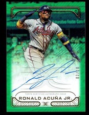 2023 Topps Definitive Ronald Acuna Jr Defining Image Autograph Auto Green 03/10