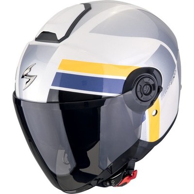 SCORPION Jethelm EXO-CITY II 2 BLUR Weiss Silber Gelb  L 58/59