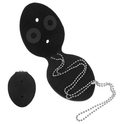 Badge Shield Holder: Faux Wrapped Heavy Duty Belt Clip with Necklace