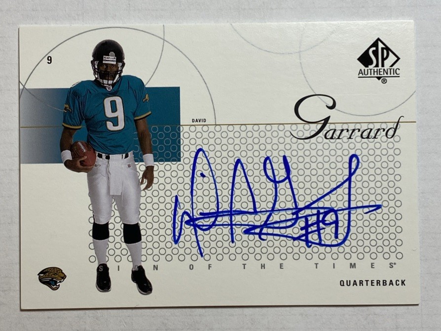 David Garrard SP Authentic Sign of the Times #STDG Base
