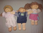 Lot of 3 Vintage Xavier Roberts 1980s Cabbage Patch Dolls w/ Clothes - Signed