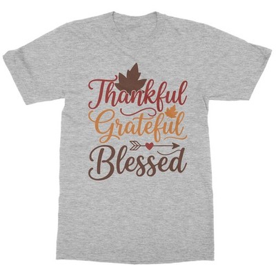 Thankful Grateful Blessed - Family Thanksgiving Unisex T-Shirt