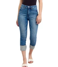 JB78114 H/W Tummy Control Cuff Capri/Crop 27" Jean-224MS