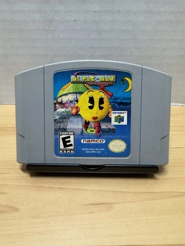 Ms. Pac-Man: Maze Madness (Nintendo 64, 2000) Authentic Tested