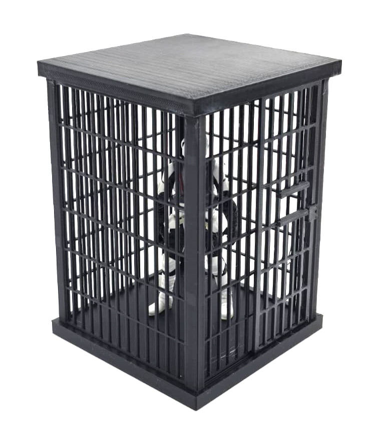 1:18 Scale Jail Cell Diorama Sliding Door Black For Star War Marvel Gijoe Figure