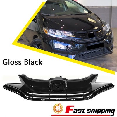 Fits 2015-2017 Honda Fit Hatchback Full Black Front Upper Grille 71120T5RA10