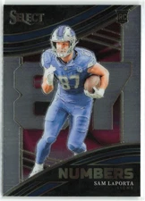 Sam LaPorta RC 2023 Panini Select Numbers Detroit Lions #NMB-SLA