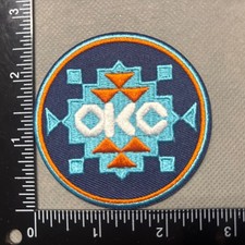CITY EDITION LOGO OKLAHOMA CITY OKC THUNDER IRON ON EMBROIDERED PATCH BASKETBALL