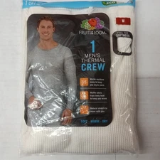 Fruit of the Loom Thermal Top Shirt Base Layer Long John Natural Waffle Men's M