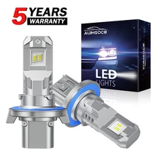 LED H13 9008 Headlight High Low Beam Super White Bright Bulbs 6500K CANBUS Set