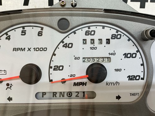 2002 FORD EXPLORER INSTUMENT CLUSTER SILVER FACE-MILEAGE 205231 OEM ASSEMBLY - Picture 16 of 24