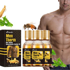3Pcs Men Therm Bee Venom, The Chest Muscles Bee Venom Oil,Best Men Therm Bee Ven