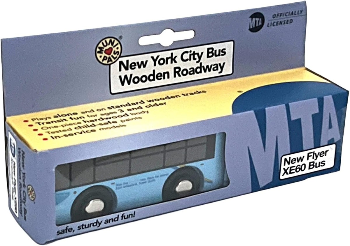 Munipals MP01_2103 Wooden Articulated Bus for NYC Train Set NYC