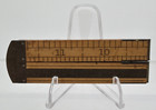 MINT ANTIQUE NO. 32 BOXWOOD & BRASS 12 INCH FOUR-FOLD CALIPER RULE HAS ALL PINS — photo 3