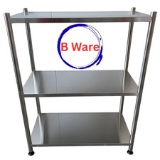 Edelstahlregal gastro Küchenregal Gastronomie Bade rostfrei, 3 Böden (B Ware)