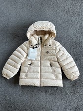 Neonati Ragazzi Moncler Giacca Piumino Cappotto 3 Anni Beige Rosa Prezzo di listino £380