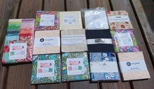 Large Lot Assorted Fabric Squares. 12 5"X5", 1 2.5"X42". New In Package