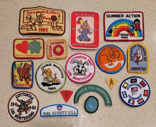17 Vintage Girl Scout Patches Badges