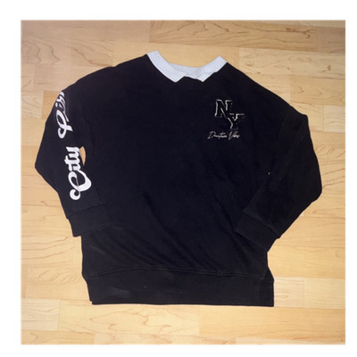 C&A Pullover Schwarz 134-140 Langarm City Girl NY Downtown Vibes