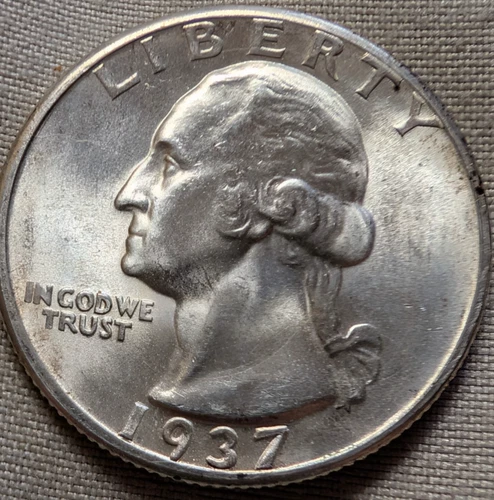 1937-D Washington Quarter, Nice Luster, BU++