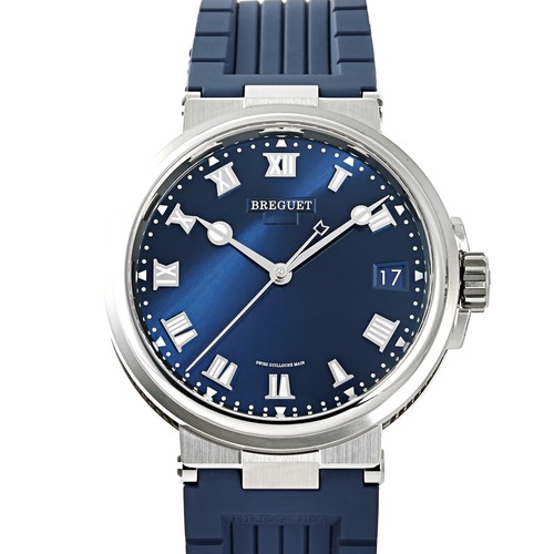 Breguet Marine 5517TI/Y1/5ZU Automatic winding Blue Titanium New Box and Paper