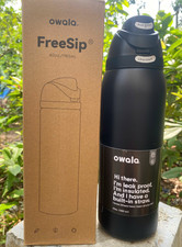 Owala FreeSip 32oz Stainless Steel Water Bottle Very Very Dark Insulated Tumbler