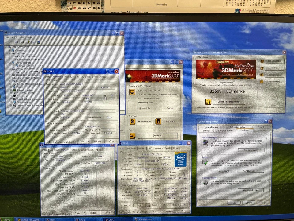 Xeon E3 1271 V3 16GB RAM 240GB SSD 640GB HDD 1GB GTS250 Windows XP Retro Desktop - Image 3 of 4