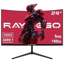 24 inch Curved Gaming Monitor 180Hz 1ms,FHD 1920 1080P,4000:1 Contrast Ratio,...