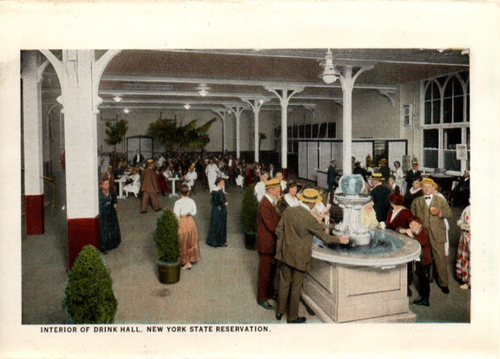 Cartolina ricordo d'epoca cartella saluti Saratoga Springs New York NY c1925 - Foto 12 di 22