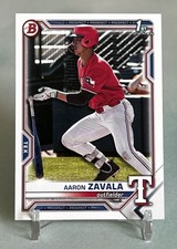 Aaron Zavala 2021 Bowman Draft 1st #BD-101 Texas Rangers