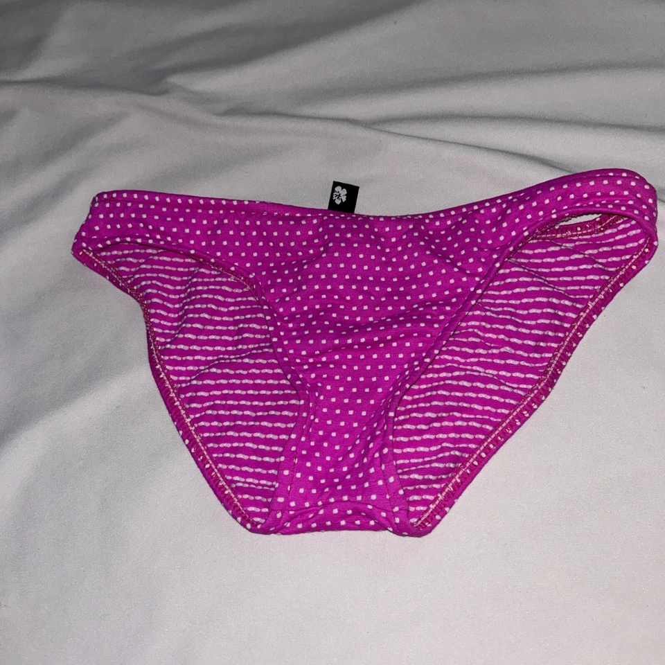 Raisins Juniors Pink & White Polka Dot Bikini Top Medium & Bottom Small - Image 4 of 4