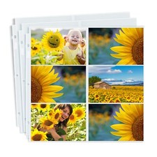 Dunwell Photo Album Refill Pages 12x12 - 4x6 Landscape 10 Pack Holds 120