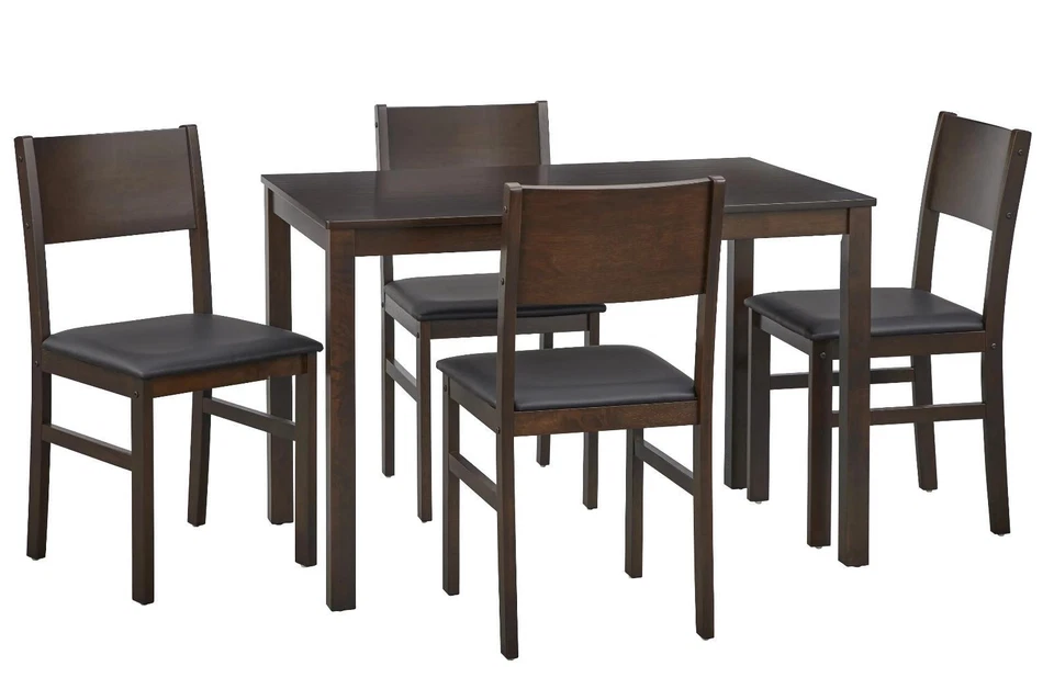 5-Piece Mid-Century Modern Kitchen Dining Padded Seat Furniture Set - Image 3 of 3
