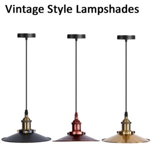 Industrial Retro Suspended Ceiling Light Fitting Metal Shade