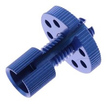 Produktbild - Bowdenzug Stellschraube M8 blau Motorrad Roller Quad Gaszug Kupplungszug